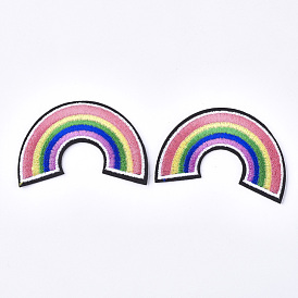 Computerized Embroidery Cloth Iron On Patches, Costume Accessories, Appliques, Rainbow