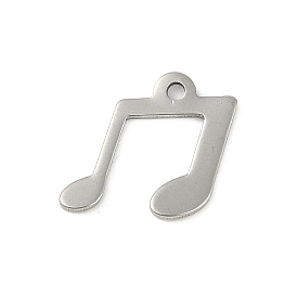 201 Stainless Steel Charms, Musical Note Charm