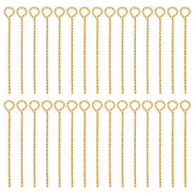 60шт. латунные штифты с поворотной петлей, ювелирная фурнитура для плетения бижутерий