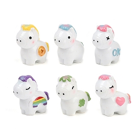 Декоративные фигурки лошадей из смолы, аксессуары для микроландшафта, притворяясь опорными украшениями