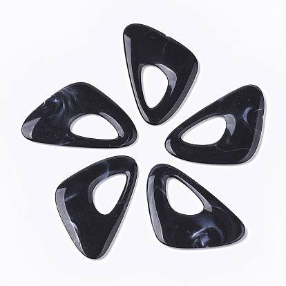 Acrylic Pendants, Imitation Gemstone Style, Triangle