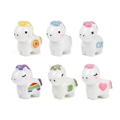 Декоративные фигурки лошадей из смолы, аксессуары для микроландшафта, притворяясь опорными украшениями