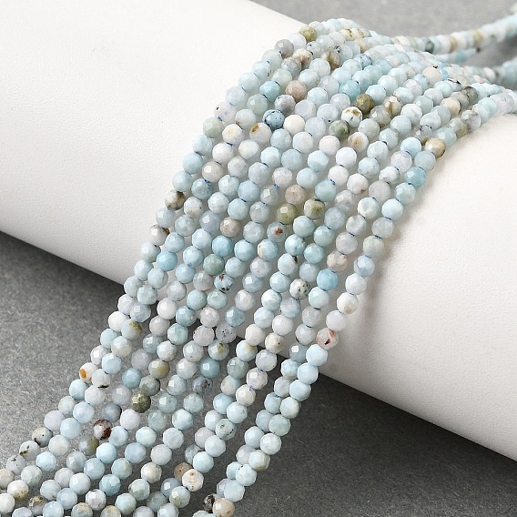 Природные ларимар бисер нитей, граненые, круглые