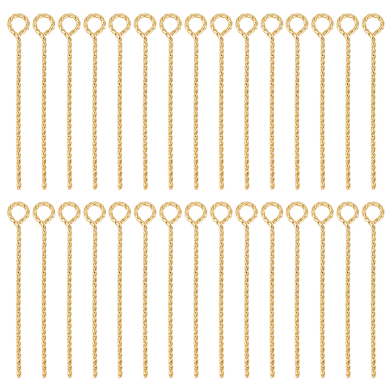 60шт. латунные штифты с поворотной петлей, ювелирная фурнитура для плетения бижутерий