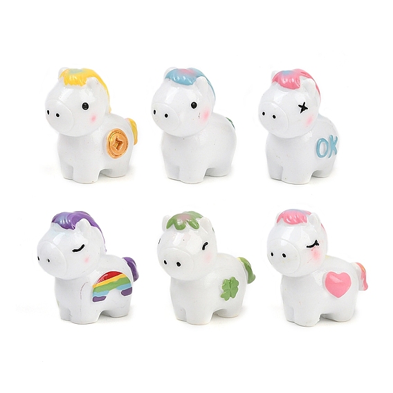 Декоративные фигурки лошадей из смолы, аксессуары для микроландшафта, притворяясь опорными украшениями