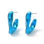 Twist Teardrop Acrylic Stud Earrings, Half Hoop Earrings with 316 Surgical Stainless Steel Pins