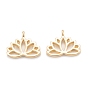 Brass Charms, Long-Lasting Plated, Lotus