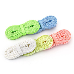 Cordón de poliéster luminoso, Resplandor en la oscuridad cordón de zapato plano