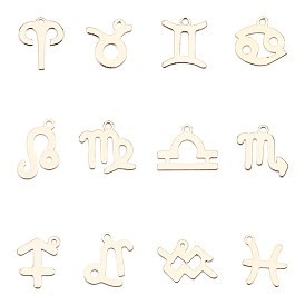 304 Stainless Steel Charms, Constellation/Zodiac Sign