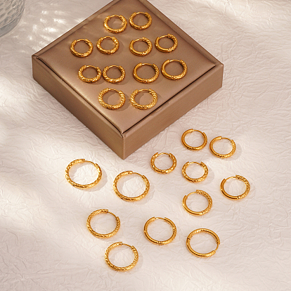 Стильные 304 из нержавеющей стали обруч серьги