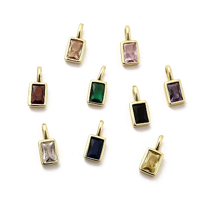 Прямоугольник латуни микро проложит кубических прелести диоксида циркония, стойки покрытие, долговечный, без кадмия и без свинца, золотые