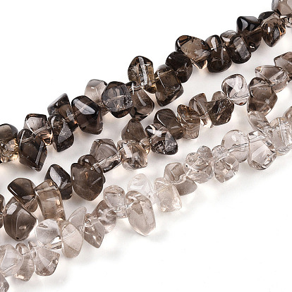 Природный дымчатый кварц нитей бисера, класса AB, самородки, Топ пробуренной