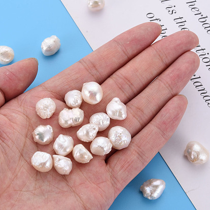 Natural Keshi Pearl Beads, Cultured Freshwater Pearl, No Hole/Undrilled, Nuggets