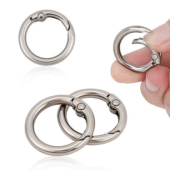 32шт. сплав пружинных затворных колец, круглые кольца