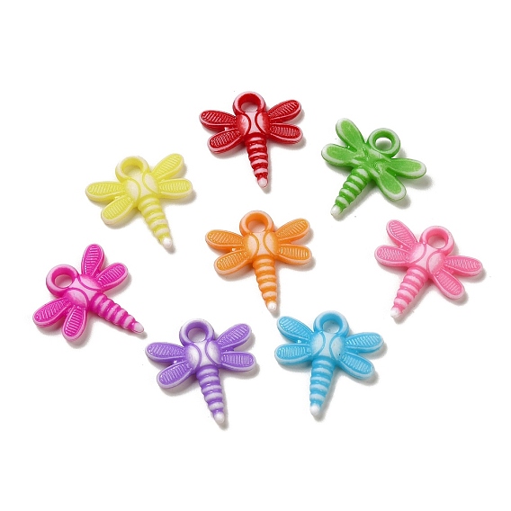 Opaque Acrylic Pendants, Craft Style, Dragonfly