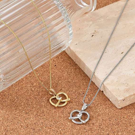 Латунный прозрачный кубический цирконий кулон в форме сердца ожерелья с цепочкой, регулируемые слайдерные ожерелья для женщин
