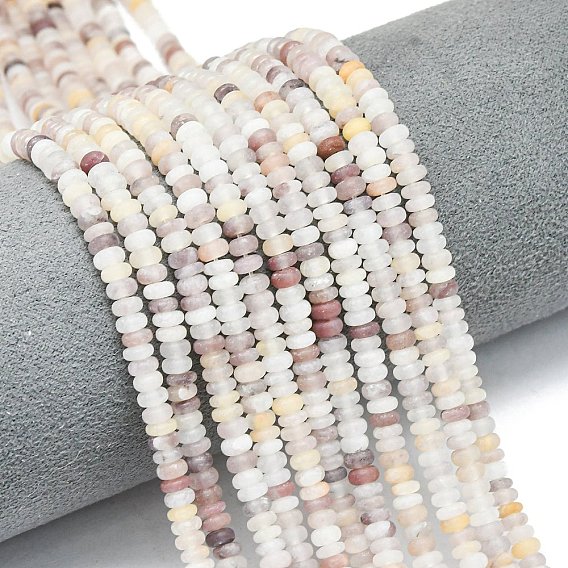Природного кварца нитей бисера, матовые, рондель
