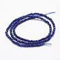 Natural Lapis Lazuli Beads Strands, Faceted, Rondelle, Grade AAA