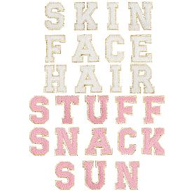 Салфетка для полотенец ткань с компьютерной вышивкой гладить/пришивать заплатки, с задним клеем, аксессуары для костюма, аппликация, буквы