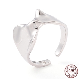 925 кольцо манжета стерлинговое серебро, регулируемое открытое кольцо в форме головы кошки, обещание кольцо для женщин