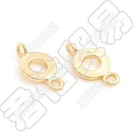 BENECREAT 20Pcs Brass Links Connectors, Long-Lasting Plated, Matte Style, Round Ring