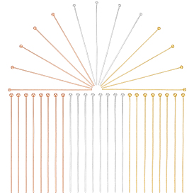 180 шт. 3 цвета латунные булавки с плоской головкой, долговечный, без кадмия и без свинца