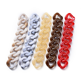 Handgefertigte Acryl-Bordsteinketten, verdrillten Kette, Nachahmung Edelstein, für Schmuck machen