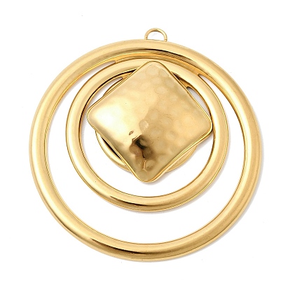 304 из нержавеющей стали большие кулоны, подвеска в виде круга и ромба