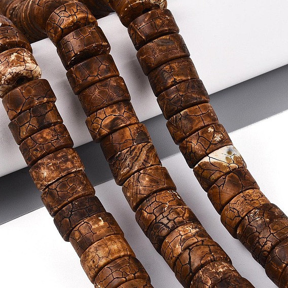 Природный агат бисер нитей, диск, окрашенная и подогревом, Heishi бусы