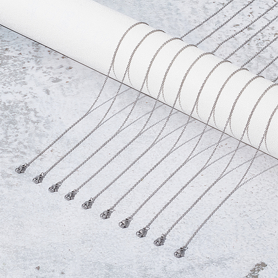 20 шт. 304 набор ожерелий-цепочек из нержавеющей стали для мужчин и женщин