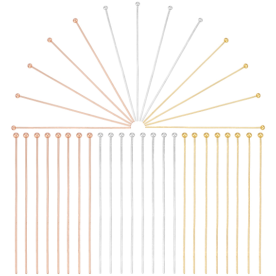 180 шт. 3 цвета латунные булавки с плоской головкой, долговечный, без кадмия и без свинца