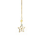 Alloy Star Pendant Decorations, Hanging Suncatchers, with Glass Charm, for Home Garden Decorations