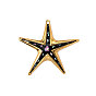304 эмаль нержавеющей стали большие кулоны, очарование морской звезды, с оболочкой, реальный 18 k позолоченный, ионное покрытие (ip), долговечный