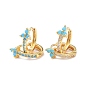 Micro cuivres ouvrent zircons boucles d'oreilles, plaqué longue durée, or, sans cadmium et sans plomb