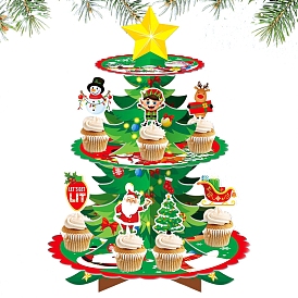 Christmas Tree Multi-layer Cupcake Stand, Dessert Cup Cake Stand Tower for Birthday Wedding Party Decoration