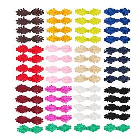 52 наборы 13 цвета ручной работы китайские лягушки узелки пуговицы наборы, кнопка полиэфира, 1-луночное, формы цветка