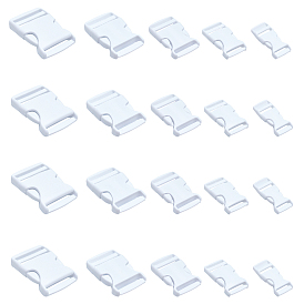 Plastic Adjustable Quick Side Release Buckles, for Luggage Straps Backpack Repairing, Rectangle