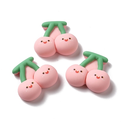 Opaque Resin Cabochons, Cherry