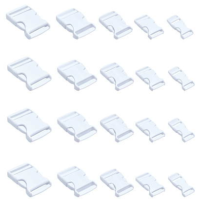 Plastic Adjustable Quick Side Release Buckles, for Luggage Straps Backpack Repairing, Rectangle