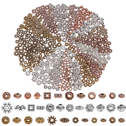 540 шт 18 стили сплава распорные бусины