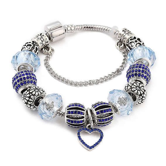 Европейские браслеты из сплава в тибетском стиле, браслеты с подвесками в форме сердца для женщин