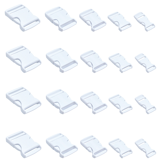 Plastic Adjustable Quick Side Release Buckles, for Luggage Straps Backpack Repairing, Rectangle