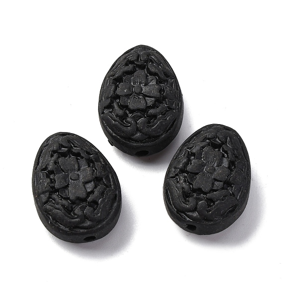 Киноварь бисера, резные лакированные, слеза