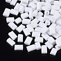 Opaque Glass Seed Beads, Round Hole, Flat Rectangle