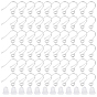 300Pcs 316 Surgical Stainless Steel Earring Hooks, Ear Wire, with Horizontal Loop, 300Pcs Plastic Ear Nuts