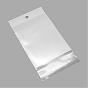 Pearl Film OPP Cellophane Bags, Self-Adhesive Sealing, with Hang Hole, Rectangle