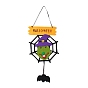 Halloween Theme Felt Cloth Hanging Door Signs, Wall Decoration, Decorative Props for Indoor, Outdoor, Spider Web & Bat
