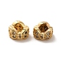 Rack Plating Brass Micro Pave Cubic Zirconia Spacer Beads, Long-Lasting Plated, Lead Free & Cadmium Free, Bowknot
