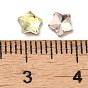 Cabujones de diamantes de imitación de cristal, punta trasera y trasera plateada, facetados, estrella
