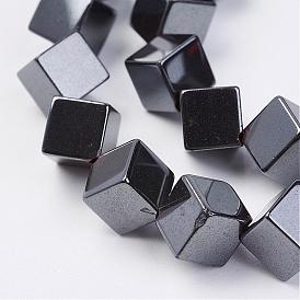 Unmagnetische synthetischen Hämatitkornen Stränge, diagonale Würfelperlen
